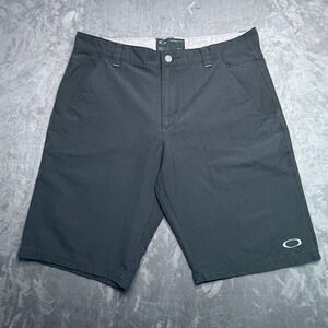 Oakley Chino Shorts Mens 36W Black Embroidered Logo Casual Outdoor Skate Surf